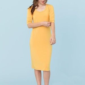 Sonnet James Margot Midi Dress in Sand EUC